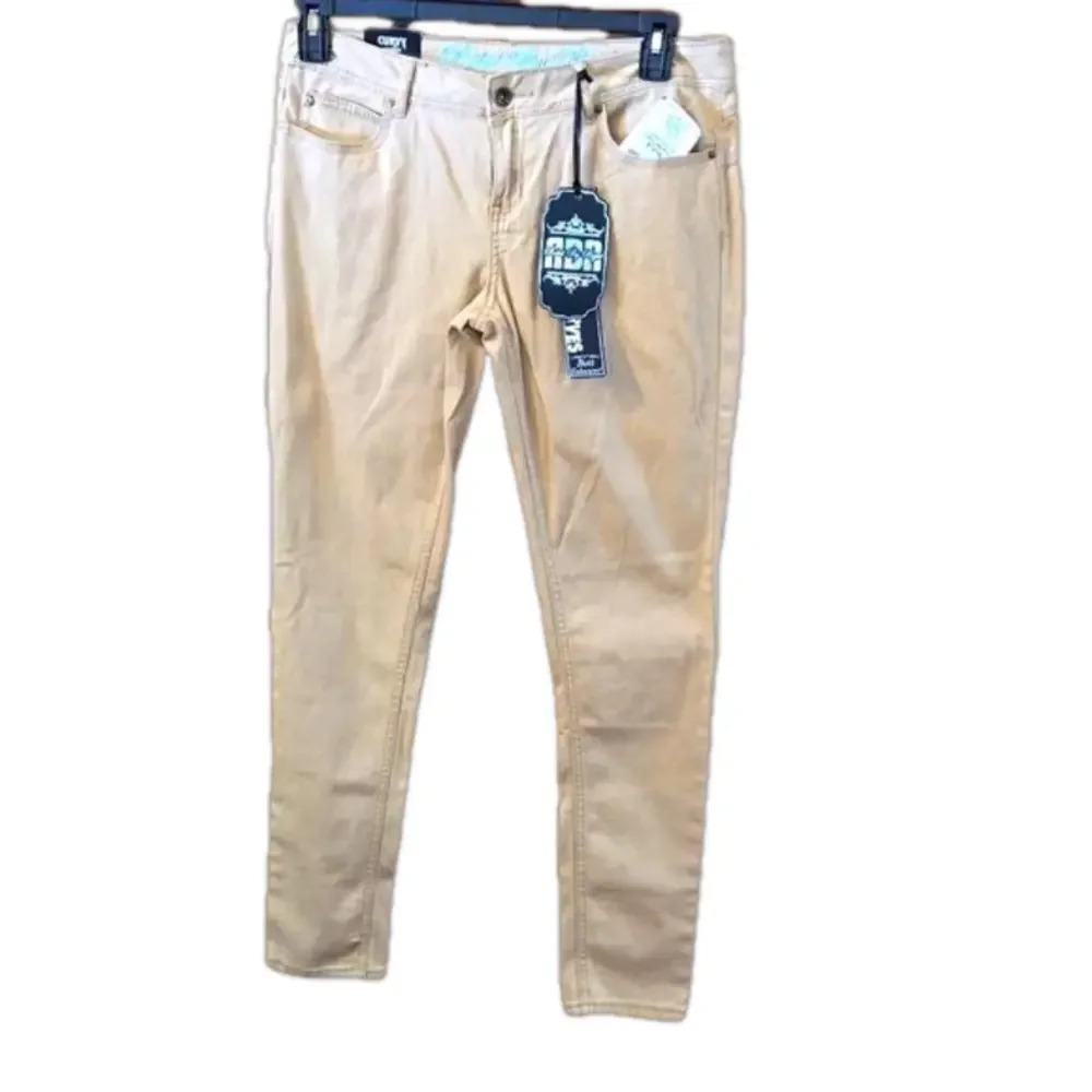 Rebel By Right Curvy Skinny Junior 11 Lightweight Dark Khaki Jeans Butt Enhancer